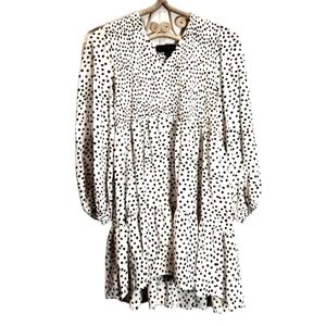 Eloquii white with black polkadot tunic size 18